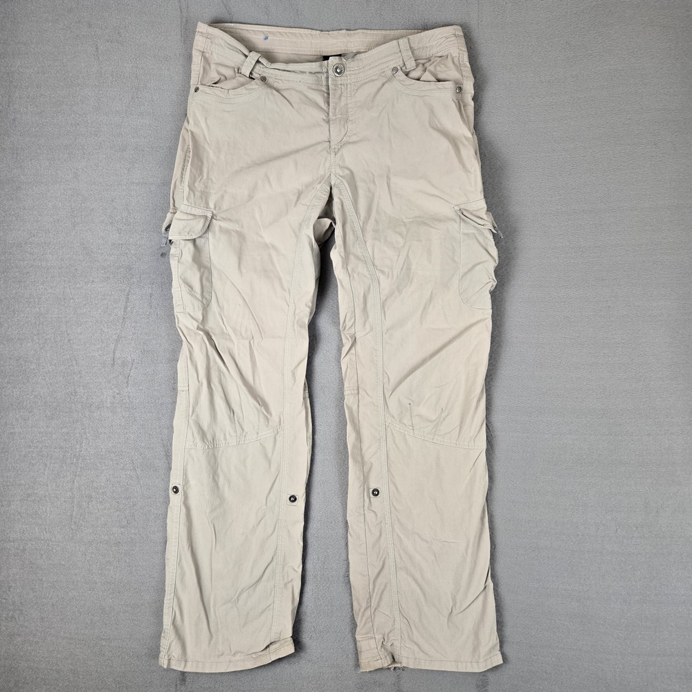 Kuhl Pants Womens 12‎ Cargo Beige Kahki Legendary Hiking Outdoors *READ